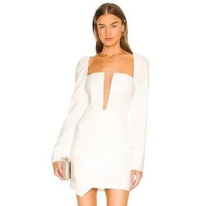 NWT Michael Costello x REVOLVE Racquel Mini Dress in Ivory
